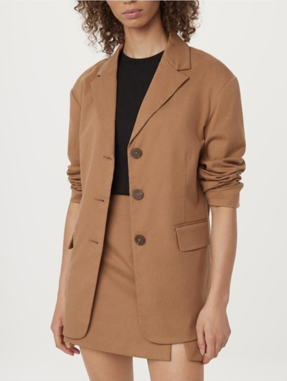 Frank And Oak Relaxed 3-Button Blazer in Nutmeg, Medium